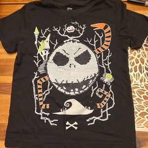 Kids Nightmare Before Christmas Sequin Shirt XS